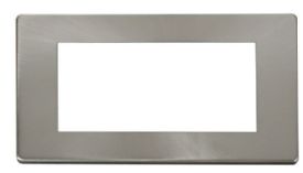 Definity Front Plate Brushed Steel Wiring Accessories Click Decorative Screwless Definity Front Plate Brushed Steel Wiring Accessories Click Decorative Screwless